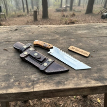 Load image into Gallery viewer, Stainless Steel Tracker Knife with Rosewood Handle | Full Tang Outdoor Knife