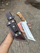 Load image into Gallery viewer, Stainless Steel Tracker Knife with Rosewood Handle | Full Tang Outdoor Knife