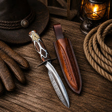 Load image into Gallery viewer, Subtle Knife Replica Wood Handle with Brass &amp; Silver Details