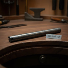 Load image into Gallery viewer, Damascus Steel Rod for Ring Making 10 Inch Round Damascus Bar Handmade Pattern Steel