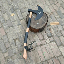 Load image into Gallery viewer, Handmade Viking Axe Carbon Steel Bearded Axe for Collectors &amp; Display