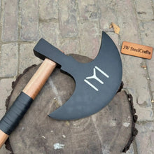Load image into Gallery viewer, Handmade Viking Axe Carbon Steel Bearded Axe for Collectors &amp; Display