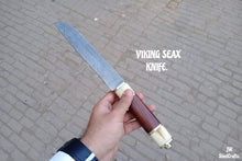 Load image into Gallery viewer, Viking Seax Knife By JW Steel Crafts.