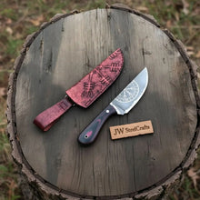 Load image into Gallery viewer, Skinner Knife Viking Rune Etched Blade Full Tang Hunting Knife
