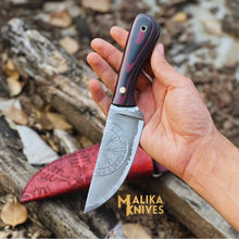 Load image into Gallery viewer, Viking Hunting Knife D2 Steel Vegvisir Engraved