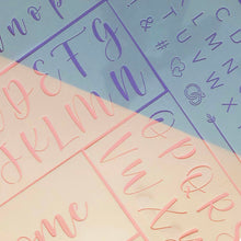 Load image into Gallery viewer, Wedding Stencils Set - Script Numbers, Letters, Symbols