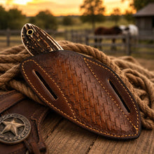 Load image into Gallery viewer, Western Belt Knife D2 Rasp Steel Stag Horn Handle
