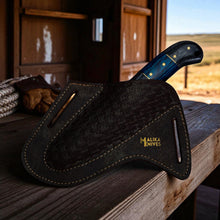 Load image into Gallery viewer, Damascus Bull Cutter Knife with Pakka Wood Handle
