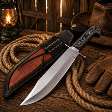 Load image into Gallery viewer, Western Style Hunting Knife – Pakka Wood Handle with Sheath