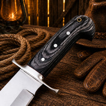 Load image into Gallery viewer, Western Style Hunting Knife – Pakka Wood Handle with Sheath
