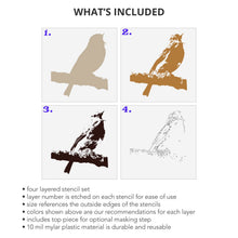 Load image into Gallery viewer, European Robin 4 Layer Stencil Set