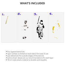 Load image into Gallery viewer, Fernando Tatis Jr. Bat Flip 4 Layer Stencil Set