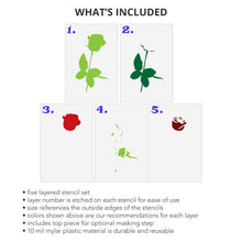 Load image into Gallery viewer, Rose 5 Layer Stencil Set