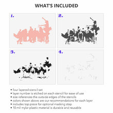 Load image into Gallery viewer, Runaway Ballerinas 4 Layer Stencil Set