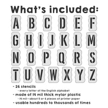 Load image into Gallery viewer, Alphabet Letter Stencil Kit