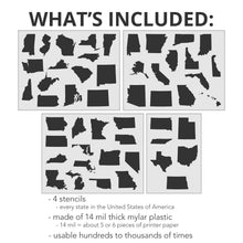 Load image into Gallery viewer, USA 50 States Stencil Kit