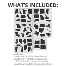 Load image into Gallery viewer, USA 50 States Stencil Kit