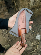 Load image into Gallery viewer, Fixed Blade Hunting Knife – Walnut Wood / Ram Horn Handle Options