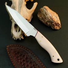Load image into Gallery viewer, 8.7" Handmade Stainless Steel Bushcraft Knife – Full Tang Resin Handle &amp; Sheath
