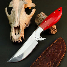 Load image into Gallery viewer, 9" Handmade Stainless Steel Bushcraft Knife – Full Tang Resin Handle &amp; Sheath