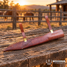 Load image into Gallery viewer, Oakbone Ridgeguard™ Norse Seax Knife – 1040 Carbon Steel, Walnut &amp; Natural Bone