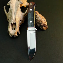 Load image into Gallery viewer, 8.2" Handmade Stainless Steel Bushcraft Knife – Full Tang Resin Handle &amp; Sheath