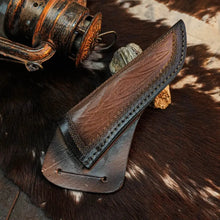 Load image into Gallery viewer, 8.7" Handmade Damascus Knife – Full Tang Hybrid Handle &amp; Sheath