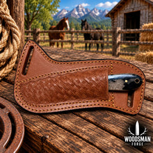 Load image into Gallery viewer, Thornvale Rasp Steel Skinner Knife – Resin Handle &amp; Leather Sheath