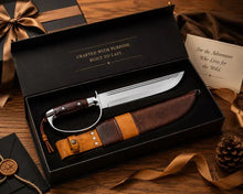 Load image into Gallery viewer, 18-Inch D2 Steel D-Guard Bowie Knife with Rosewood Handle