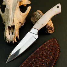 Load image into Gallery viewer, 8.7" Handmade Stainless Steel Bushcraft Knife – Full Tang Resin Handle &amp; Sheath