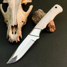 Load image into Gallery viewer, 8.7" Handmade Stainless Steel Hunting Knife – Full Tang Resin Handle &amp; Sheath