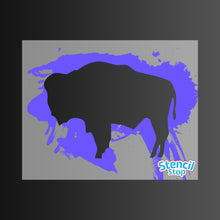 Load image into Gallery viewer, Wyoming State Flag Buffalo Stencil