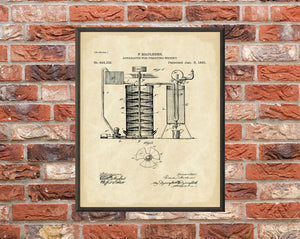 Apparatus for Treating Whiskey Patent Print - Digital Download - 7 Different Backgrounds Included
