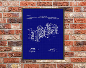 Whiskey Racks Patent Print - Digital Download - 7 Different Backgrounds Included