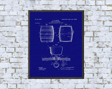 Load image into Gallery viewer, Keg Patent Print - Digital Download - 7 Different Backgrounds Included