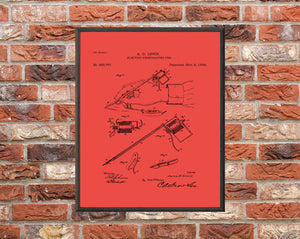 Electric Tattooing Pen Patent Print - Digital Download - 7 Different Backgrounds Included