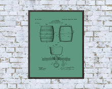 Load image into Gallery viewer, Keg Patent Print - Digital Download - 7 Different Backgrounds Included