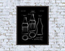 Load image into Gallery viewer, Coke Bottle Patent Print - Digital Download - 7 Different Backgrounds Included