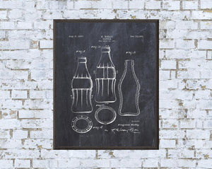 Coke Bottle Patent Print - Digital Download - 7 Different Backgrounds Included