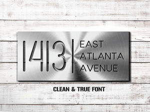 8 x 18 Custom Metal Address Sign, House Number Sign, House Number Street Sign, Address Plaque