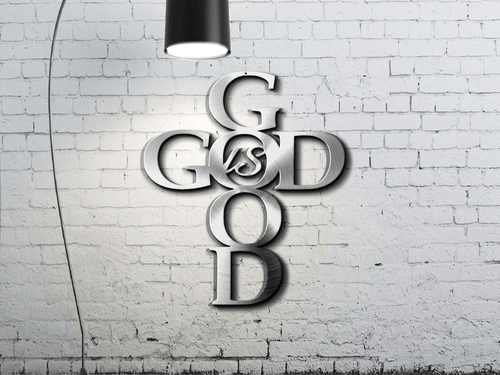 God is Good / Religious Wall Art / Christian Wall Art / Faith Wall Art / Metal Cross