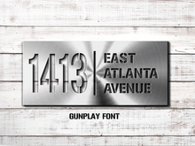 Load image into Gallery viewer, 8 x 18 Custom Metal Address Sign, House Number Sign, House Number Street Sign, Address Plaque