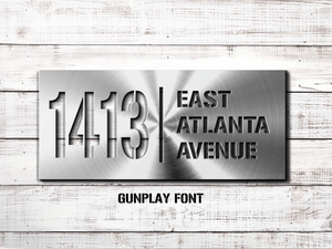 8 x 18 Custom Metal Address Sign, House Number Sign, House Number Street Sign, Address Plaque