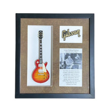 Load image into Gallery viewer, Gibson Les Paul 1959 Standard Cherry Burst Axe Heaven Miniature Guitar 1:4 Scale Framed Collectible Wall Hanging