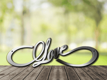 Load image into Gallery viewer, Infinity Love Metal Sign / Wedding Gift / Anniversary Gift / Love Forever Infinity