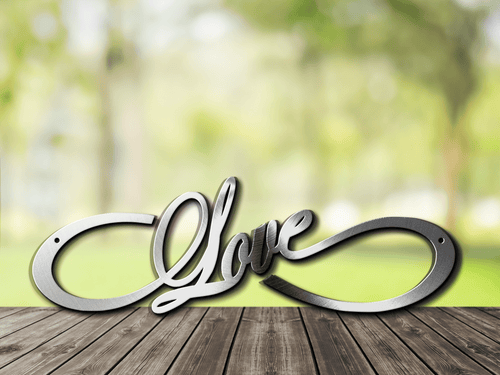 Infinity Love Metal Sign / Wedding Gift / Anniversary Gift / Love Forever Infinity