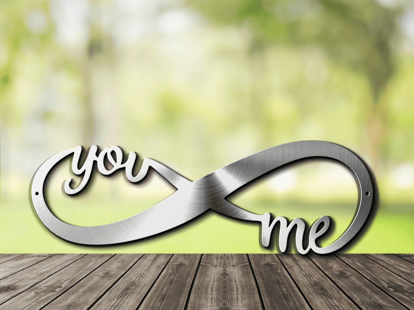 Infinity You & Me Metal Sign / You and Me Word Art / Wedding Gift / Forever Infinity