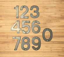 Load image into Gallery viewer, 3 inch Modern Metal House Numbers / Metal Address Numbers / Metal Street Address Numbers