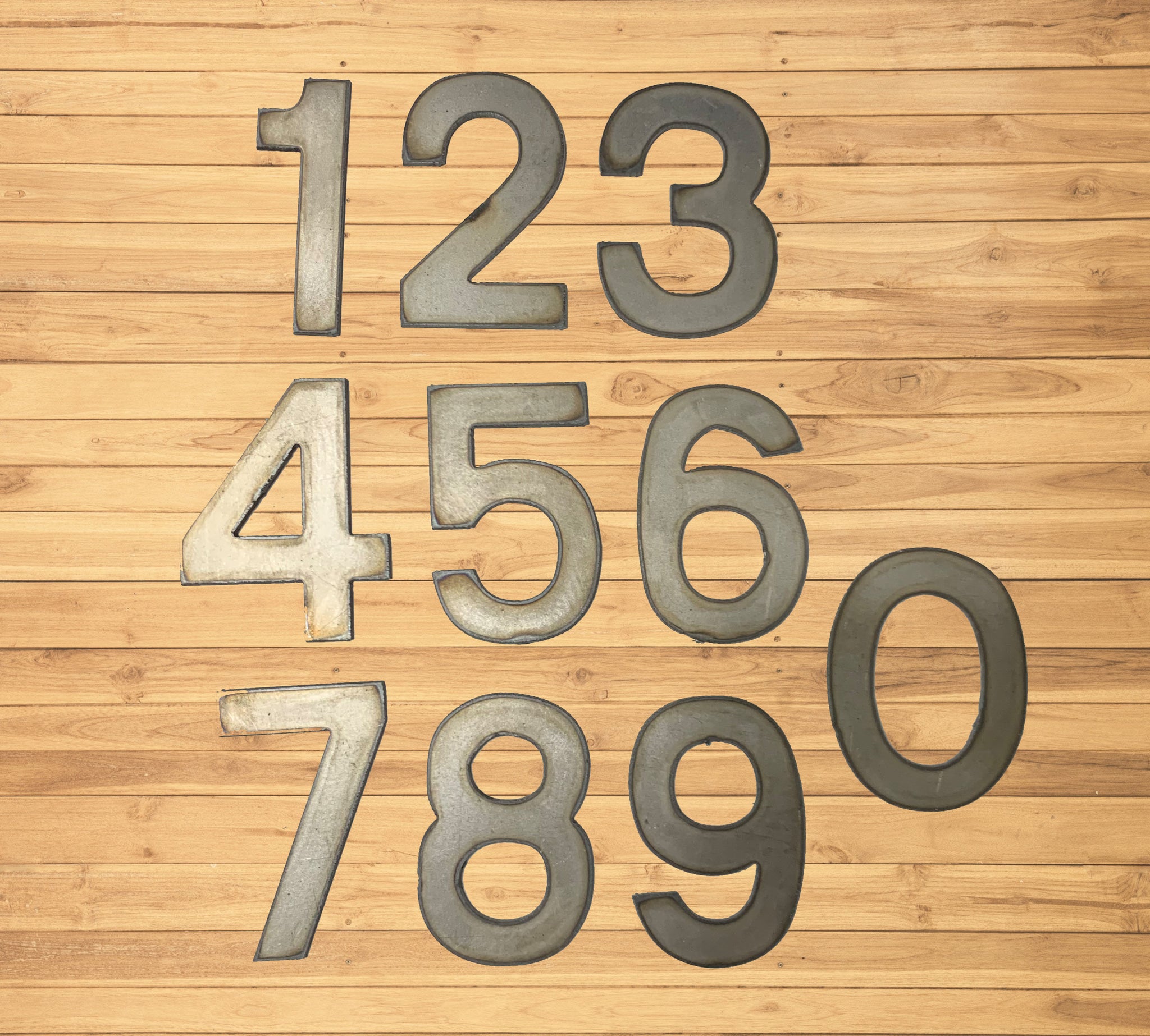 3 inch Modern Metal House Numbers / Metal Address Numbers / Metal