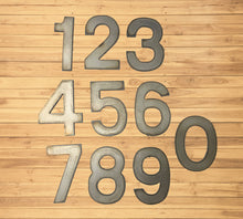 Load image into Gallery viewer, 6 inch Modern Metal House Numbers / Metal Address Numbers / Metal Street Address Numbers